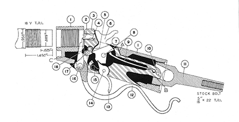 The Improved Ballard patent from Single Shot Rifles and Actions by DeHaas.